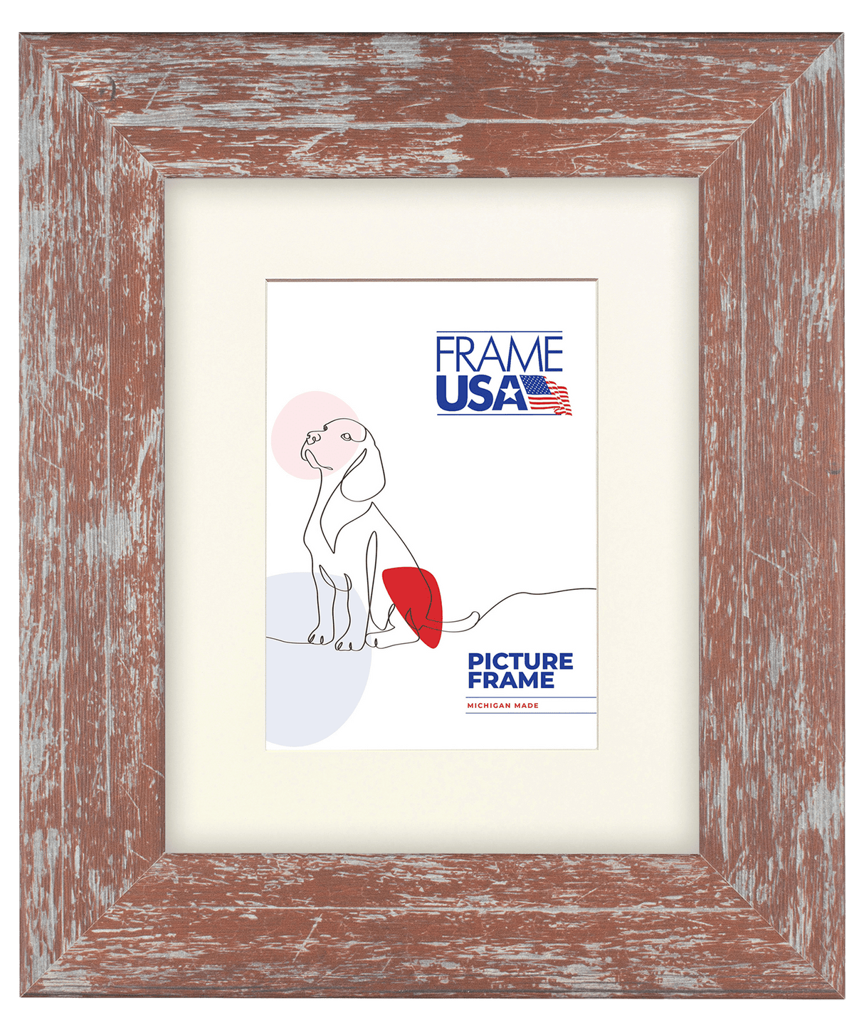 American Barn Red Wide Picture Frame