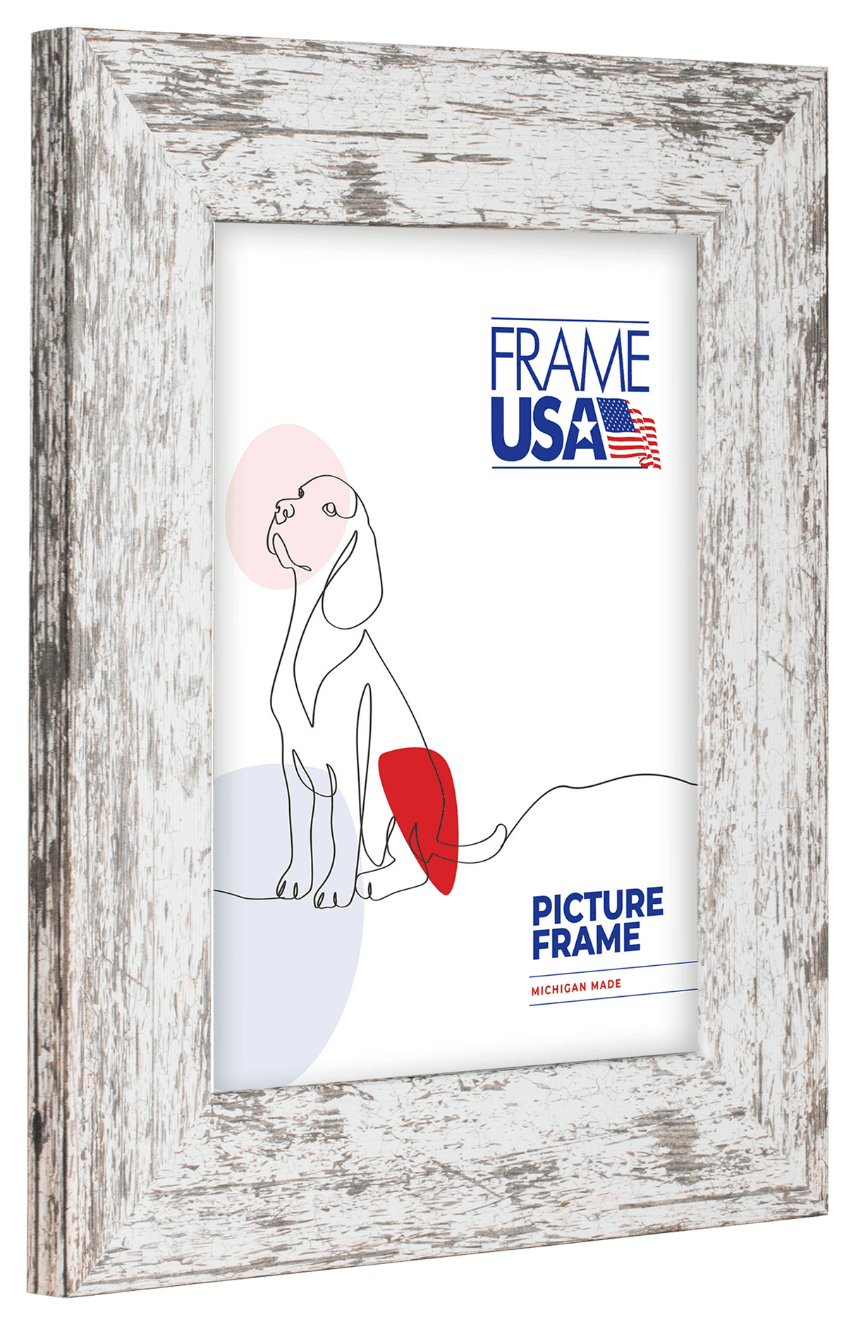 American Barn White Wide Picture Frame
