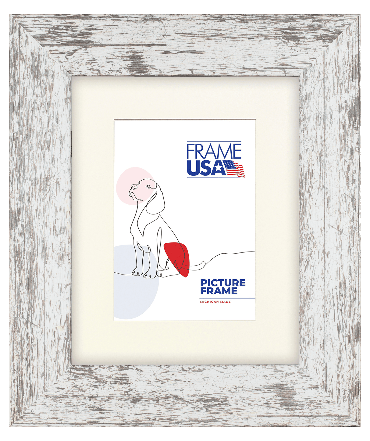 American Barn White Wide Picture Frame