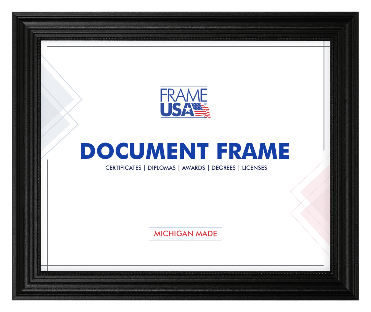Boardroom Black With Black Bead Certificate Frame