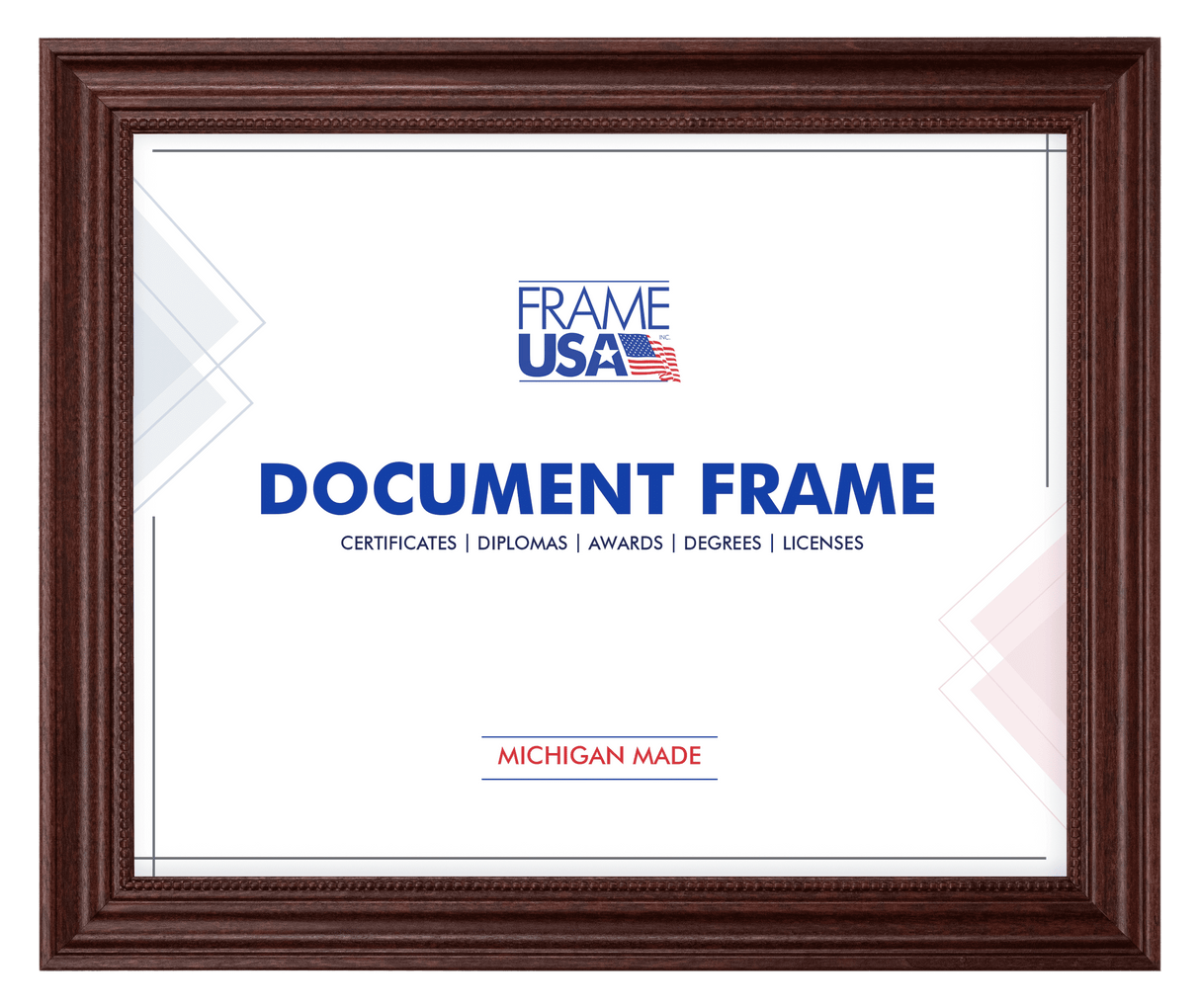 Boardroom Cherry With Cherry Bead Certificate Frame