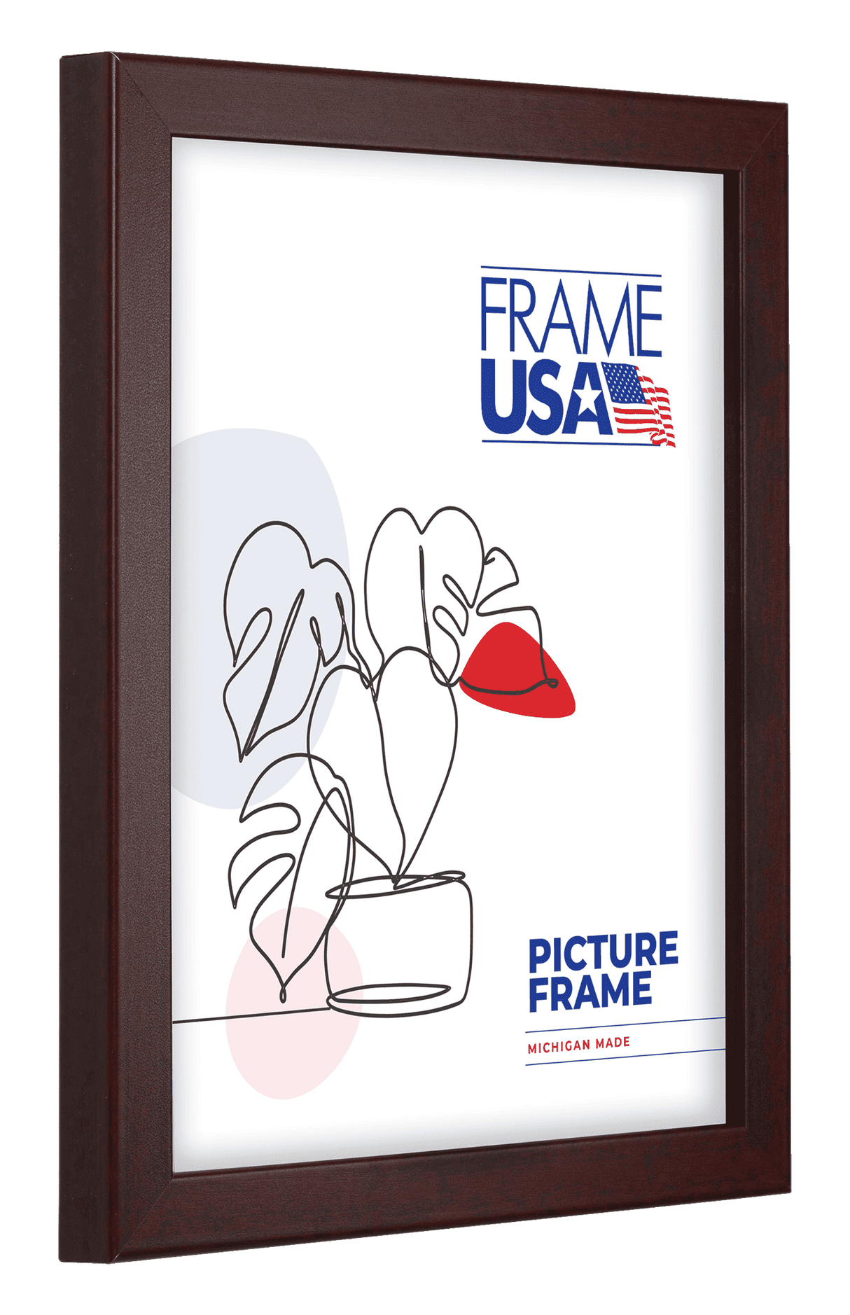 Corporate Thin Red Mahogany Picture Frame