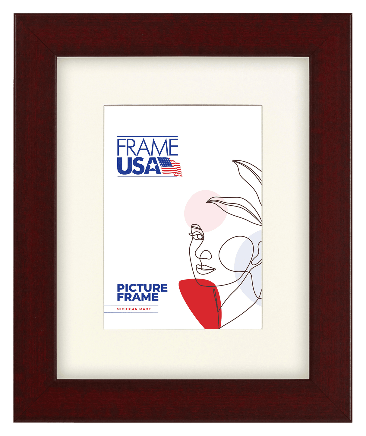 Corporate Red Mahogany Picture Frame