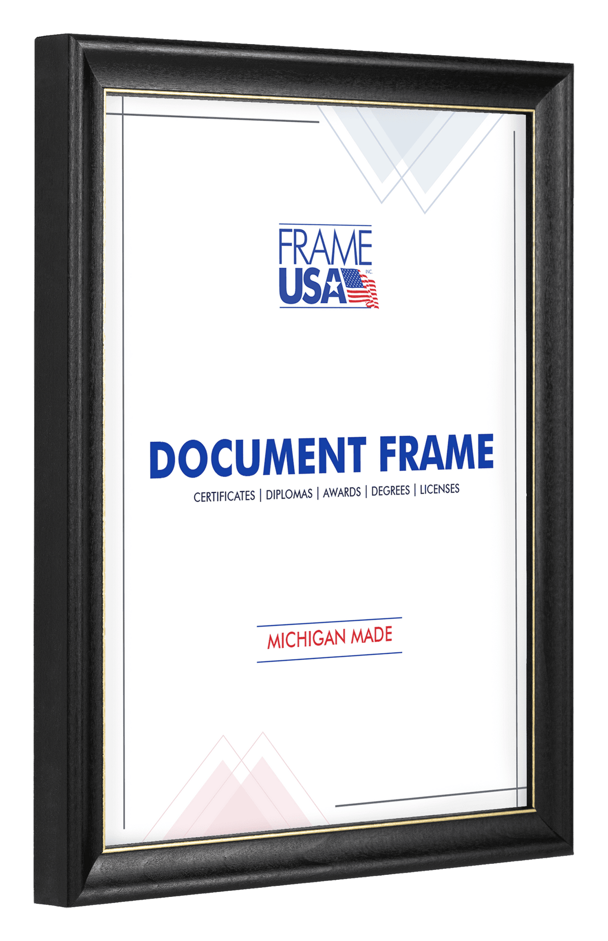 Deluxe Black With Gold Certificate Frames