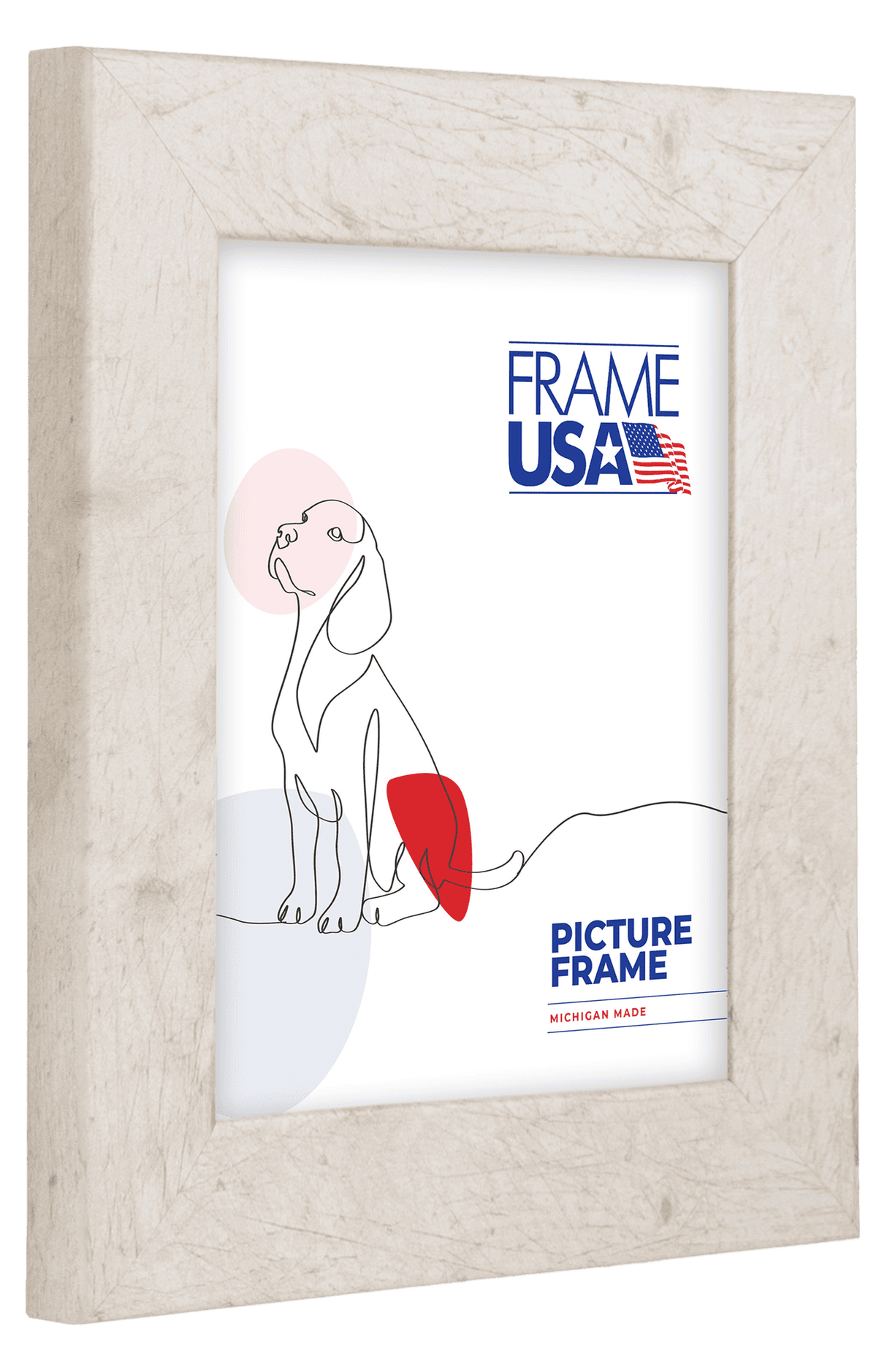 Rustic Wide White Picture Frame