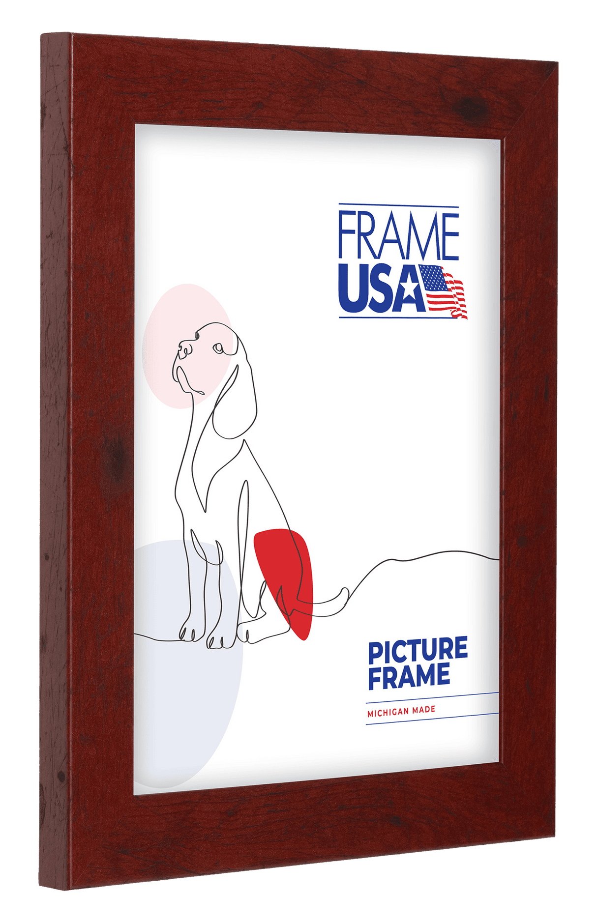 Rustic Narrow Dark Red Picture Frame