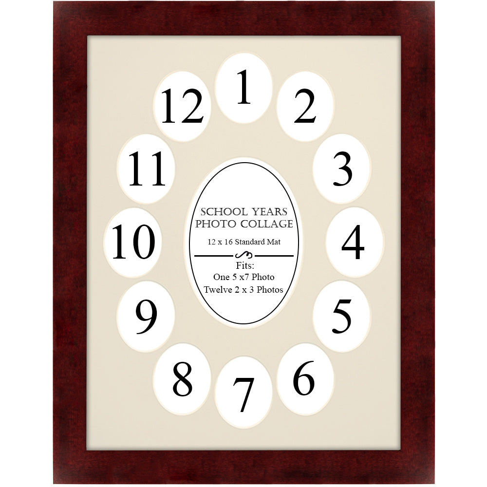 School Years Mahogany/Pure Grey Picture Frame