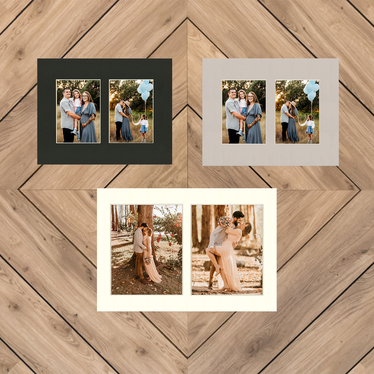 Double Opening Mats | Mats with Two Openings for Photographs – Frame USA