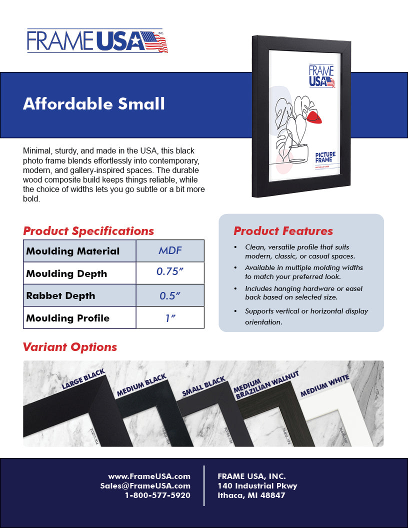 Narrower Frame Thin Picture Frames | Slim & Narrow Styles – Frame USA