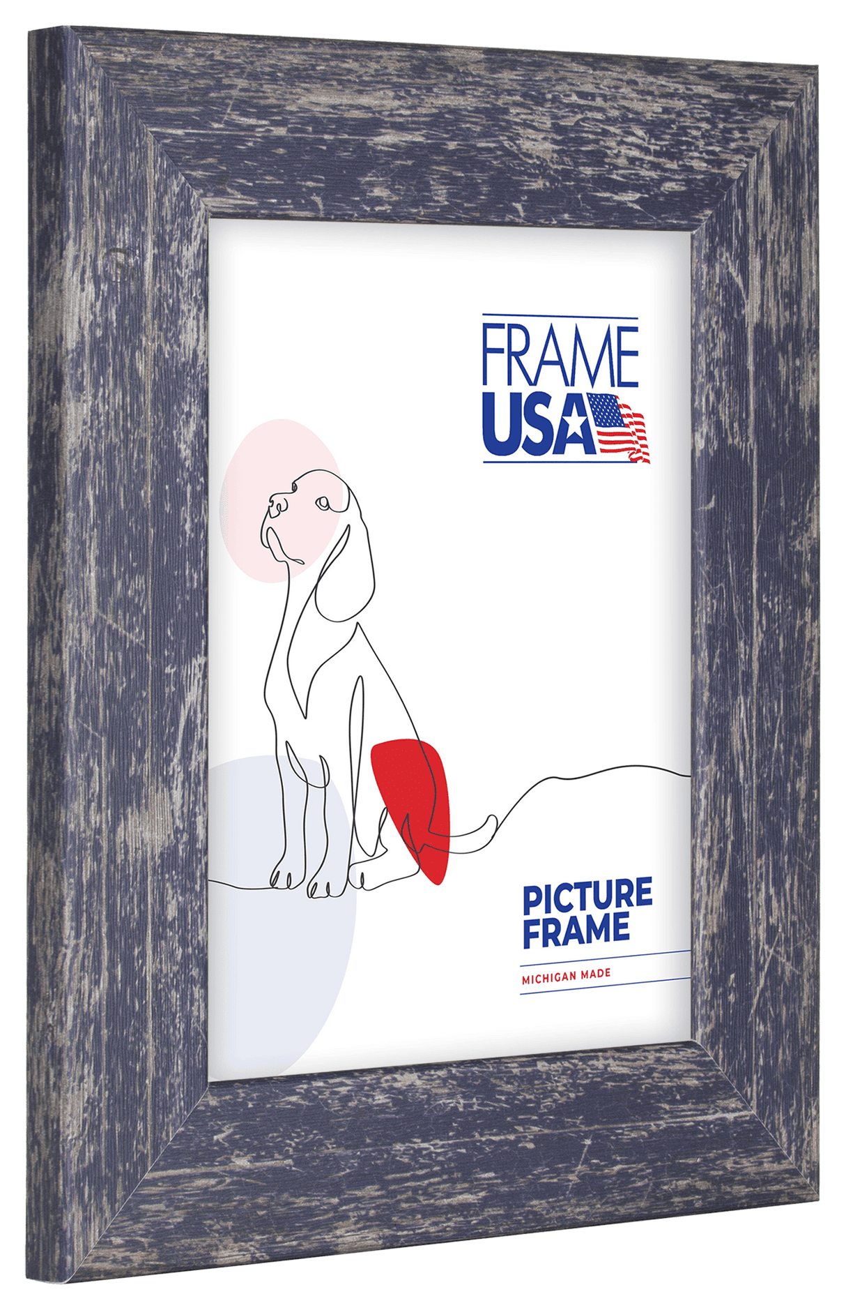 American Barn Blue Wide Picture Frame