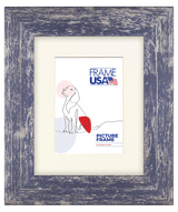 American Barn Blue Wide Picture Frame
