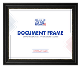 Boardroom Black With Gold Bead Certificate Frame