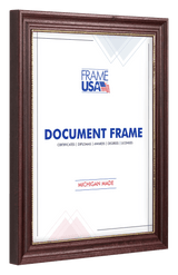 Boardroom Cherry With Gold Bead Certificate Frame