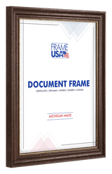Boardroom Walnut With Gold Bead Certificate Frame