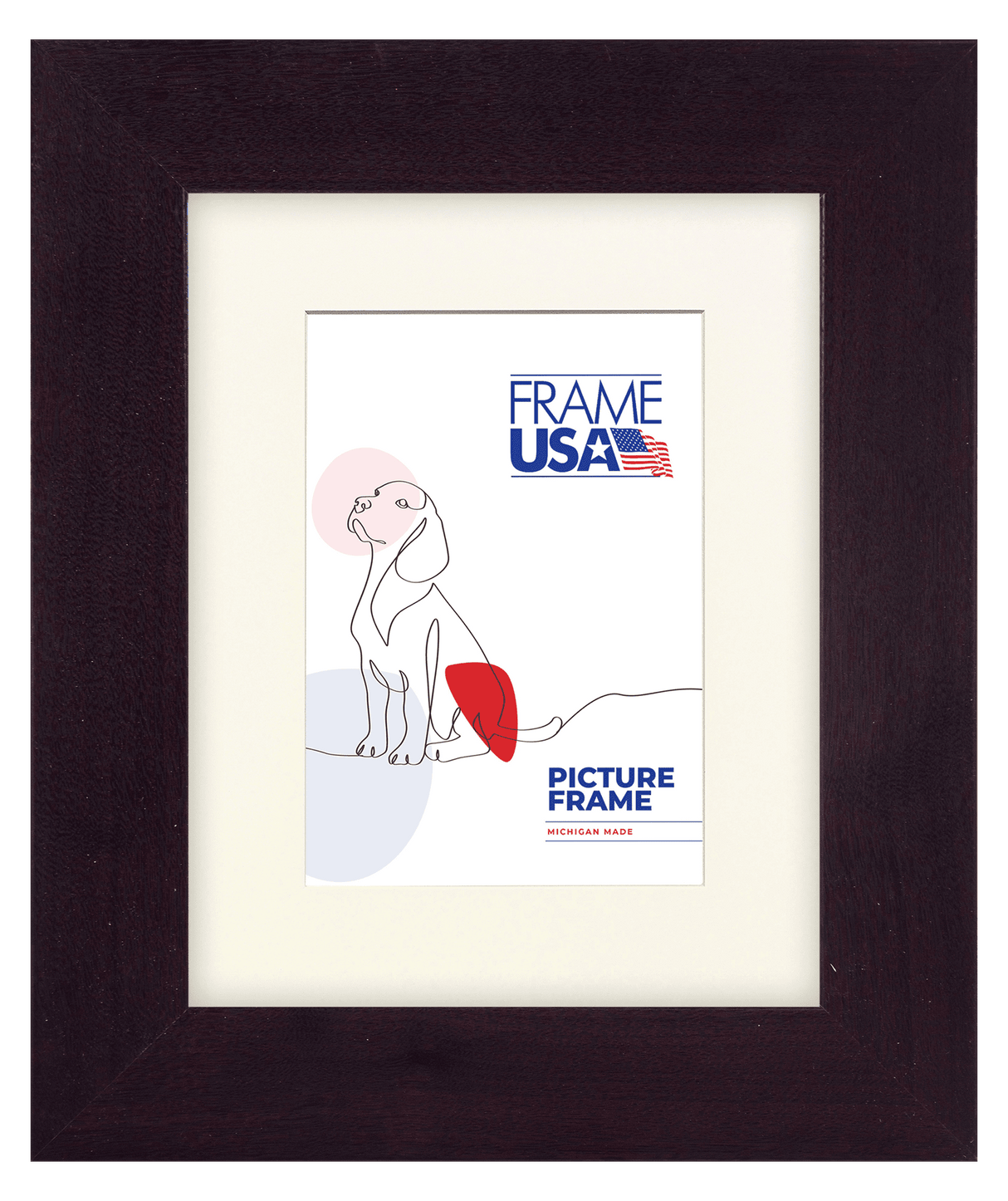 Café Wide Burgundy Picture Frame