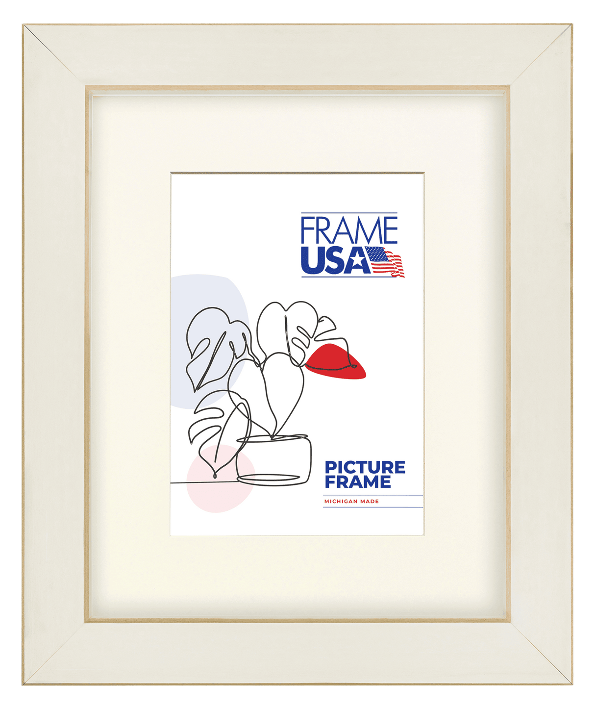 Clean Cut Off-White Picture Frame