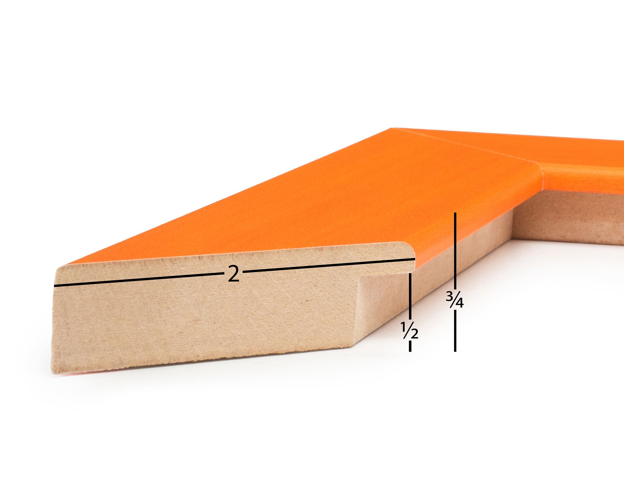 Whimsical Picture Frames | Large Wooden Frames - Orange | Frame USA