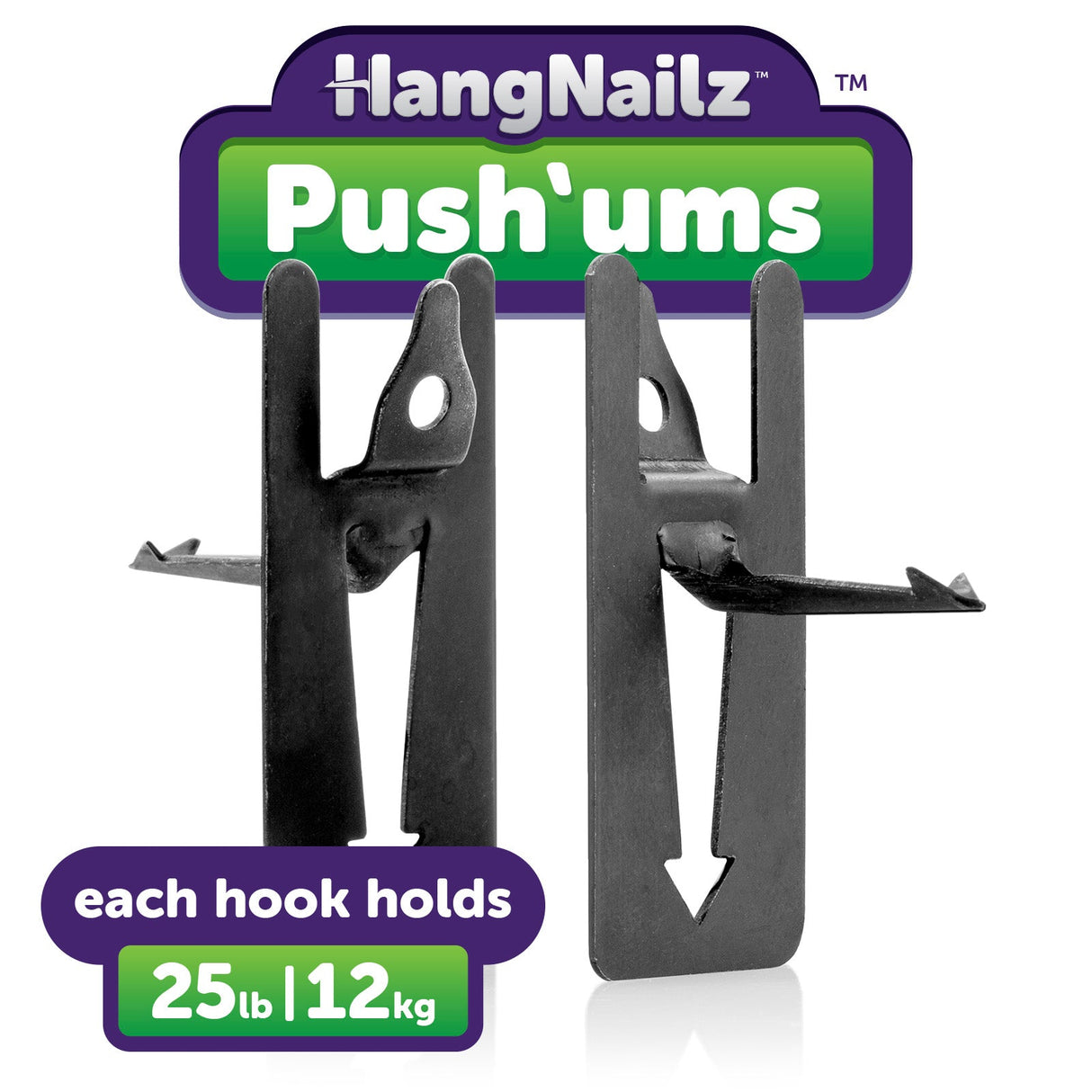 HangNailz Push’ums – Push-In Wall Hooks