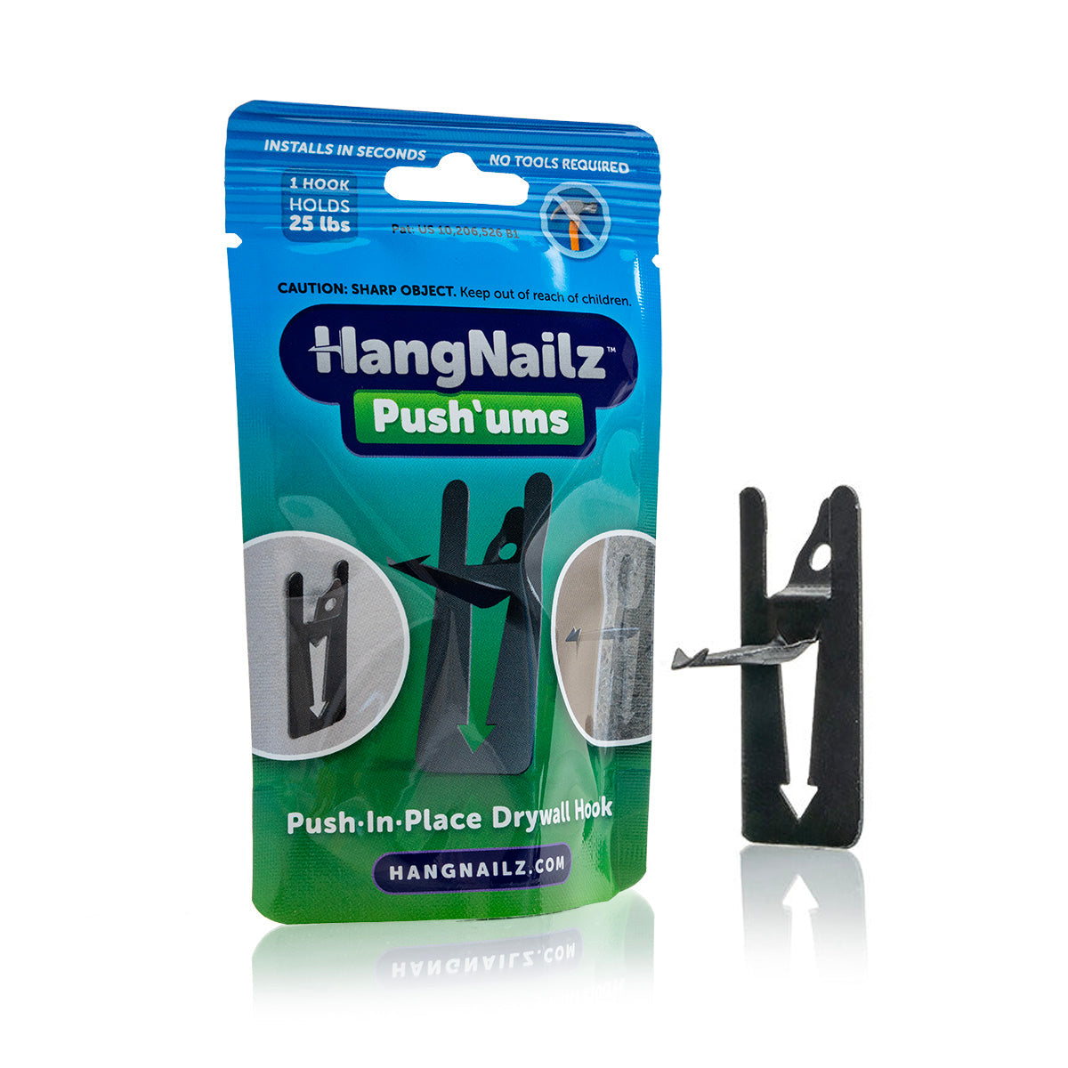 HangNailz Push’ums – Push-In Wall Hooks
