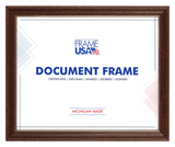 Deluxe Walnut With Gold Certificate Frames
