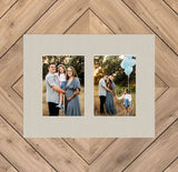 Gray Mat With 2 Openings For 5X7 Images