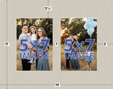 Gray Mat With 2 Openings For 5X7 Images