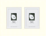 Pure White Mat With 2 Openings For 5X7 Images