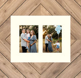 Pure White Mat With 2 Openings For 5X7 Images