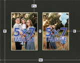 Smooth Black Mat With 2 Openings For 5X7 Images