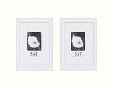 Smooth White Mat With 2 Openings For 5X7 Images
