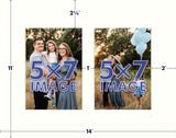 Smooth White Mat With 2 Openings For 5X7 Images