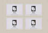 Gray Mat With 4 Openings For 5X7 Images