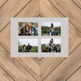 Gray Mat With 4 Openings For 5X7 Images
