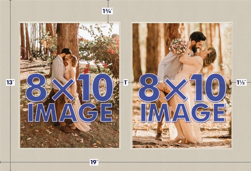 Gray Mat With 2 Openings For 8X10 Images