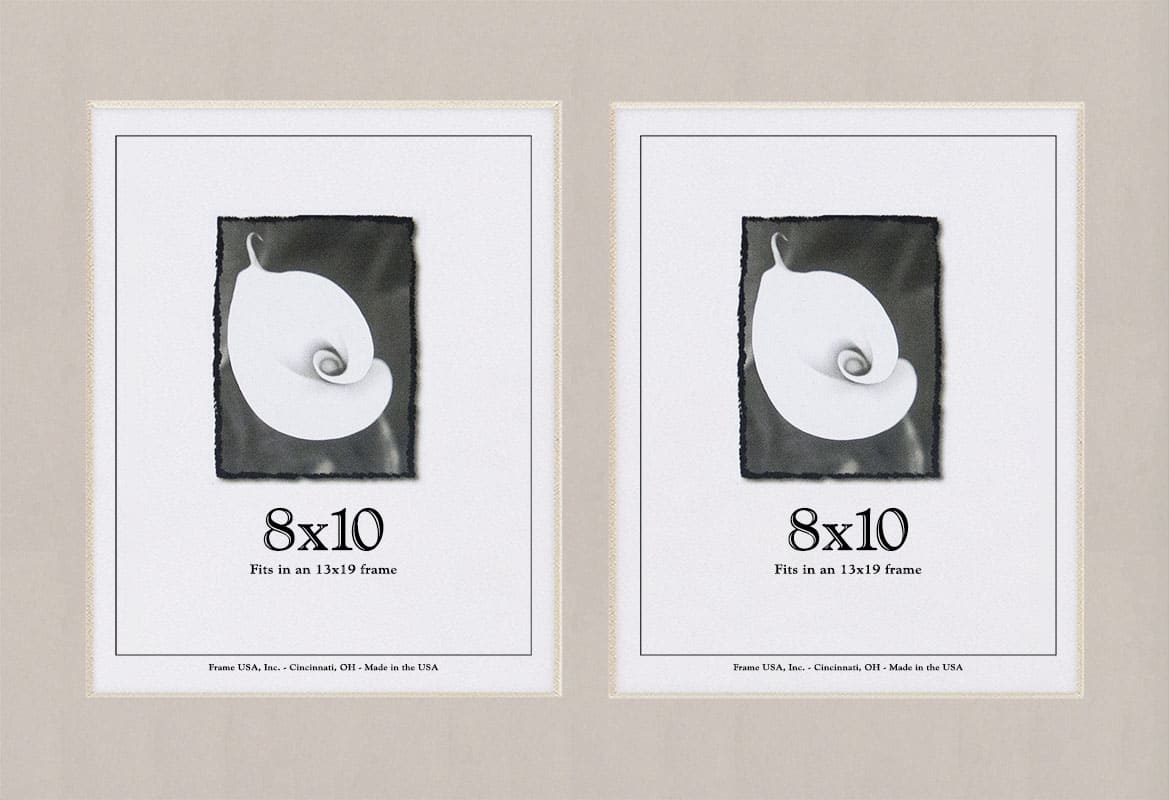 Pure Gray Mat With 2 Openings For 8X10 Images