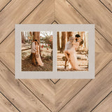 Pure Gray Mat With 2 Openings For 8X10 Images