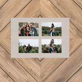 Pure Gray Mat With 4 Openings For 5X7 Images