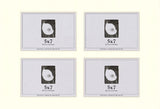 Pure White Mat With 4 Openings For 5X7 Images