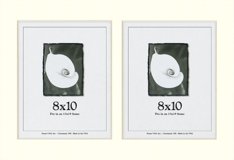 Pure White Mat With 2 Openings For 8X10 Images
