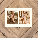 Pure White Mat With 2 Openings For 8X10 Images