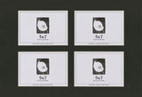 Smooth Black Mat With 4 Openings For 5X7 Images