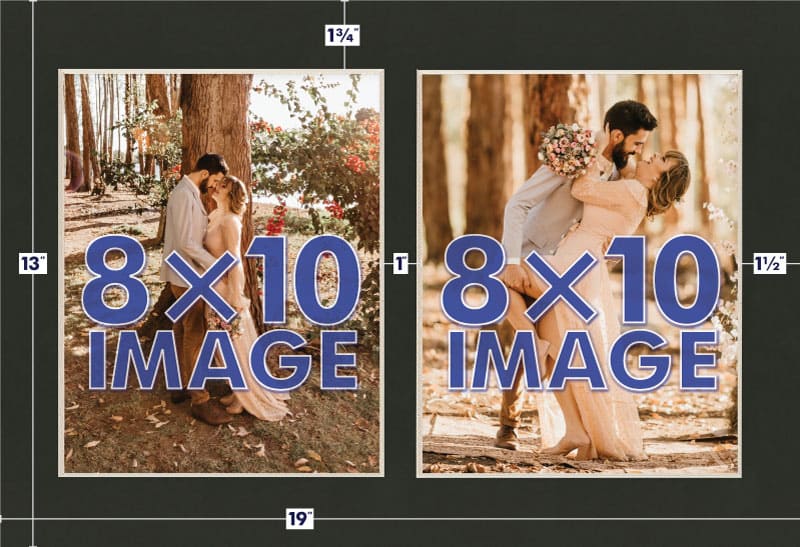 Smooth Black Mat With 2 Openings For 8X10 Images