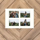 Smooth White Mat With 4 Openings For 5X7 Images