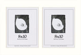 Smooth White Mat With 2 Openings For 8X10 Images
