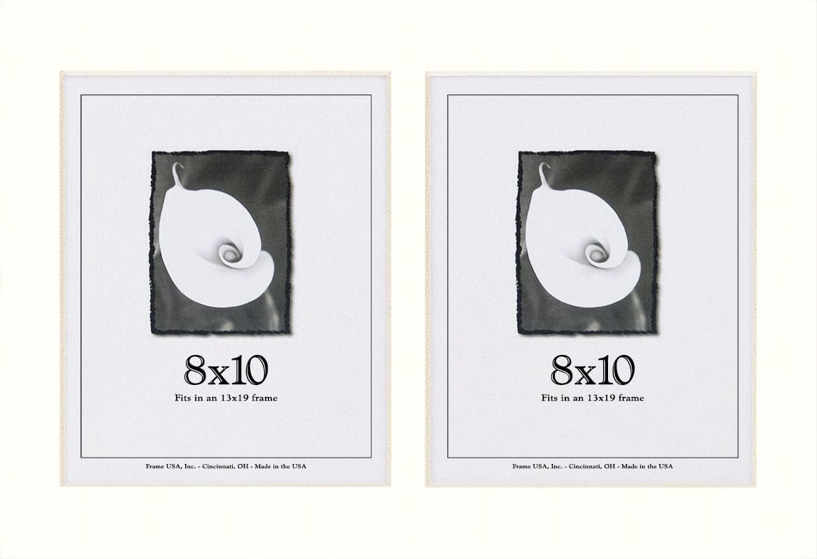 Smooth White Mat With 2 Openings For 8X10 Images