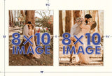 Smooth White Mat With 2 Openings For 8X10 Images