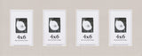 Pure Gray Mat With 4 Openings For 4X6 Images