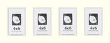 Pure White Mat With 4 Openings For 4X6 Images