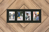Smooth Black Mat With 4 Openings For 4X6 Images