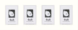 Smooth White Mat With 4 Openings For 4X6 Images